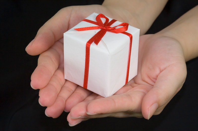 Gift wrapped in white box - gift of hope in IFS