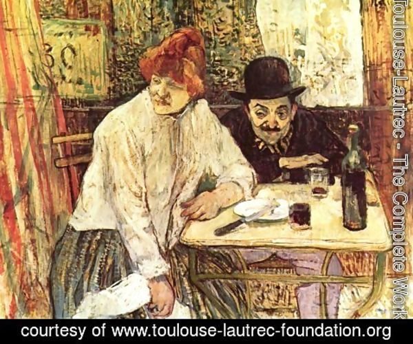 Painting of Two people at a restaurant to demonstrate a U-turn in IFS